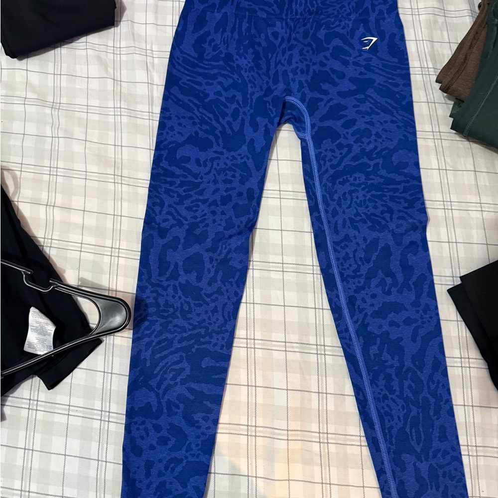 Gymshark Blue Patterned Leggings
